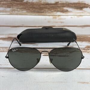 Ray-Ban Aviator RB3025 004/58 62mm Gunmetal Polarized Sunglasses